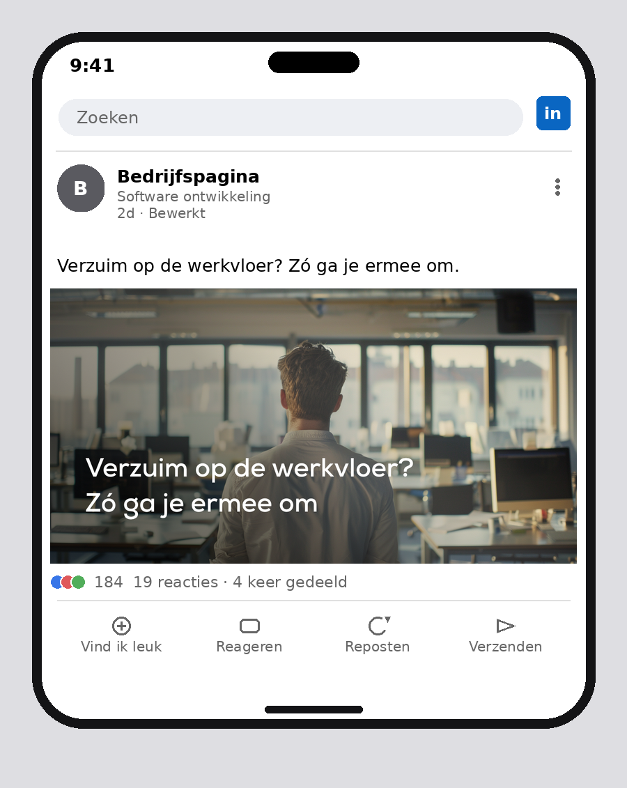 LinkedIn post — verzuim op de werkvloer